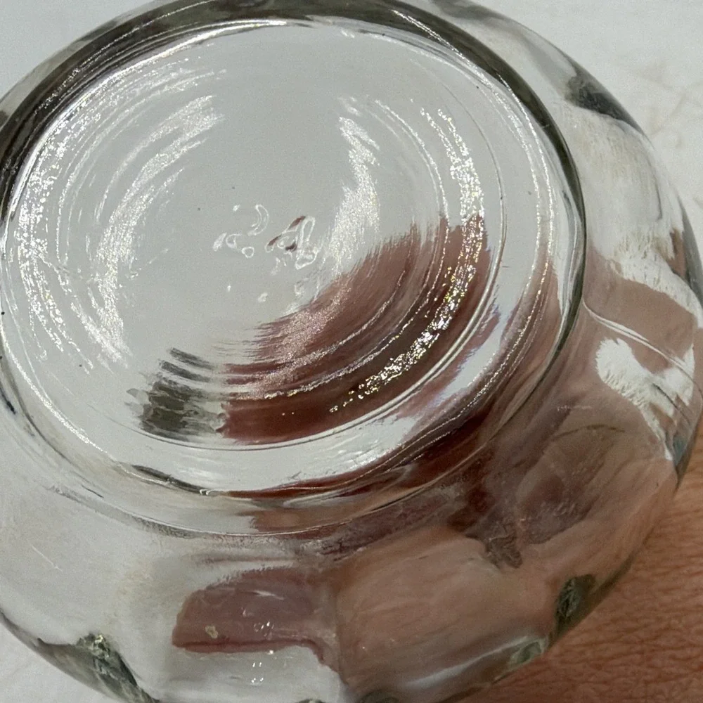 Vintage 1950's Anchor Hocking Cruet Oil Dressing Pressed Glass C Stopper